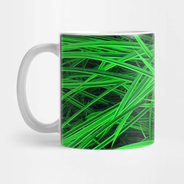 Green neon - needles pattern - Abstract photography by ArtByMe